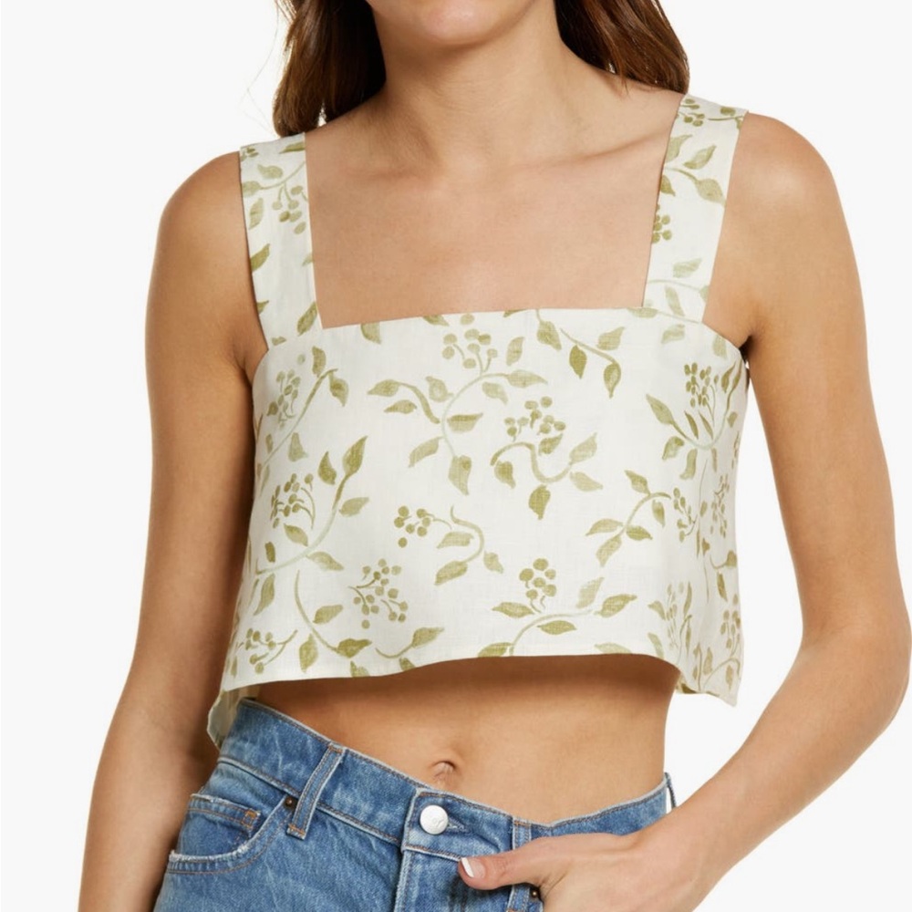 Reformation Blanka Crop Linen
Camisole